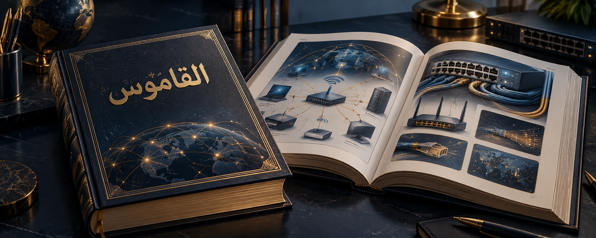 كتاب مرجعي للشبكات يحمل عنوان القاموس